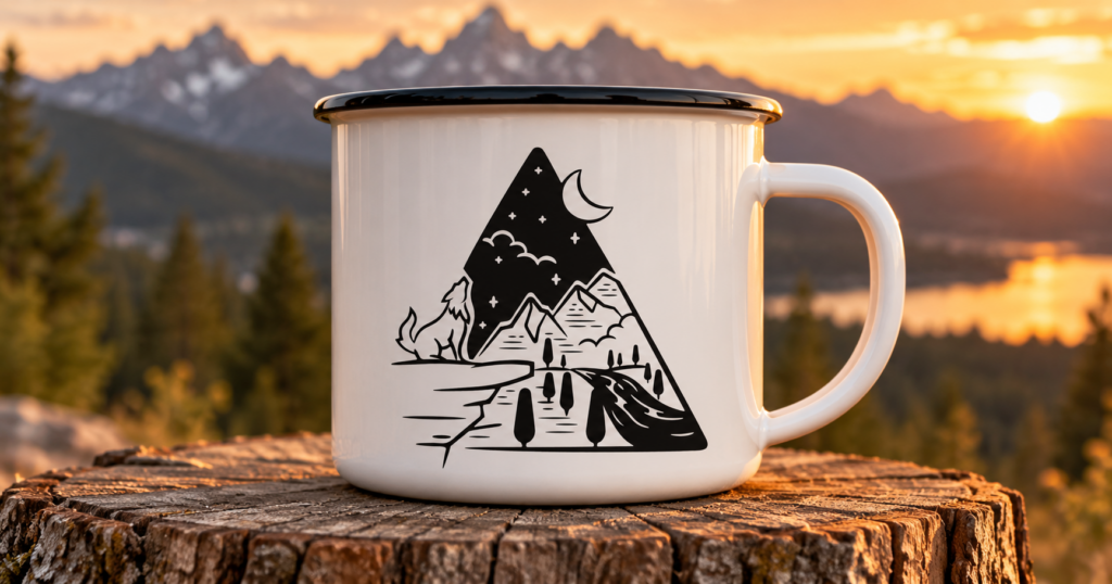 Wolf bei Nacht – kostenlose SVG, DXF, PNG & PDF